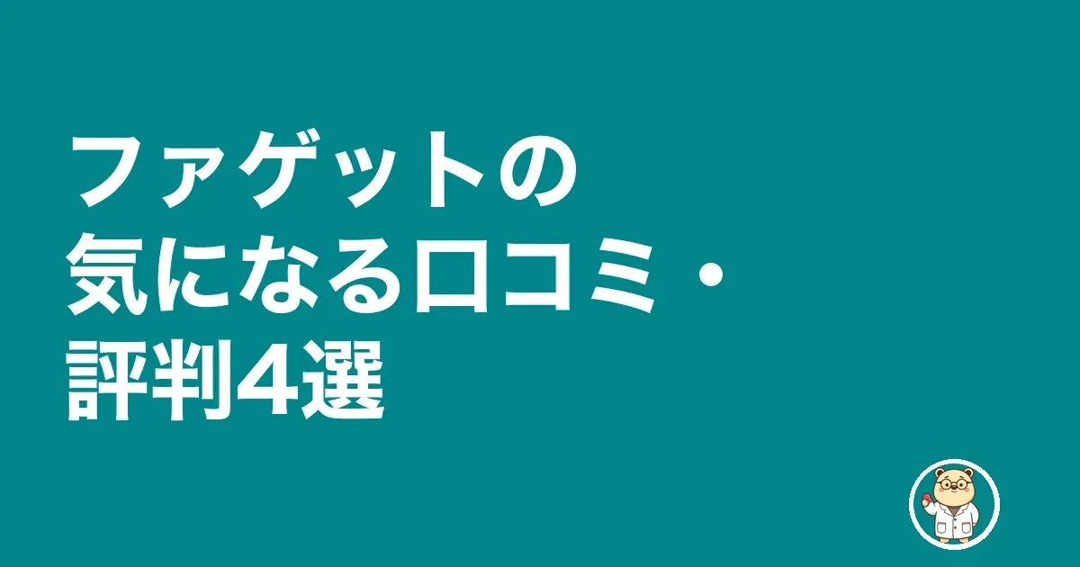 ファゲットの気になる口コミ・評判4選