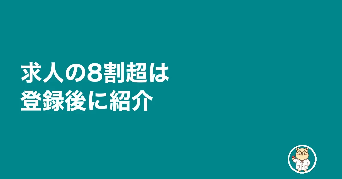求人の8割超は登録後に紹介