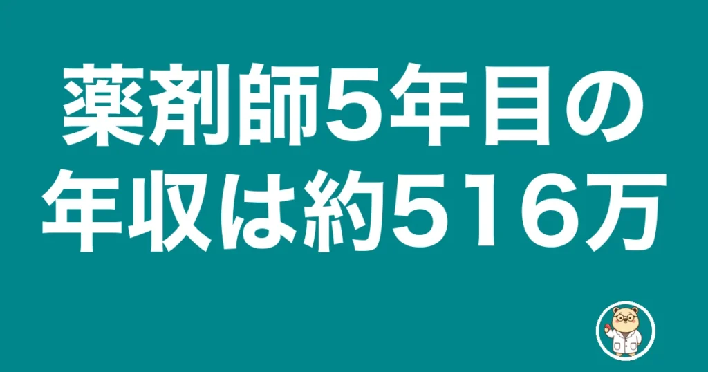 薬剤師5年目の年収