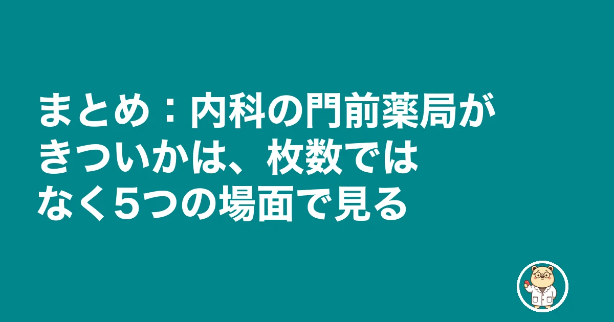 内科 門前 薬局 きつい|まとめ:内科の門前薬局がきついかは、枚数ではなく5つの場面で見る